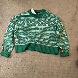 Green winter American eagle sweater
